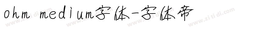 ohm medium字体字体转换